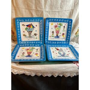 Set of 4 Ann Ormsby Happy Hour Tropical Collection designed by Cape Craftsmen.
